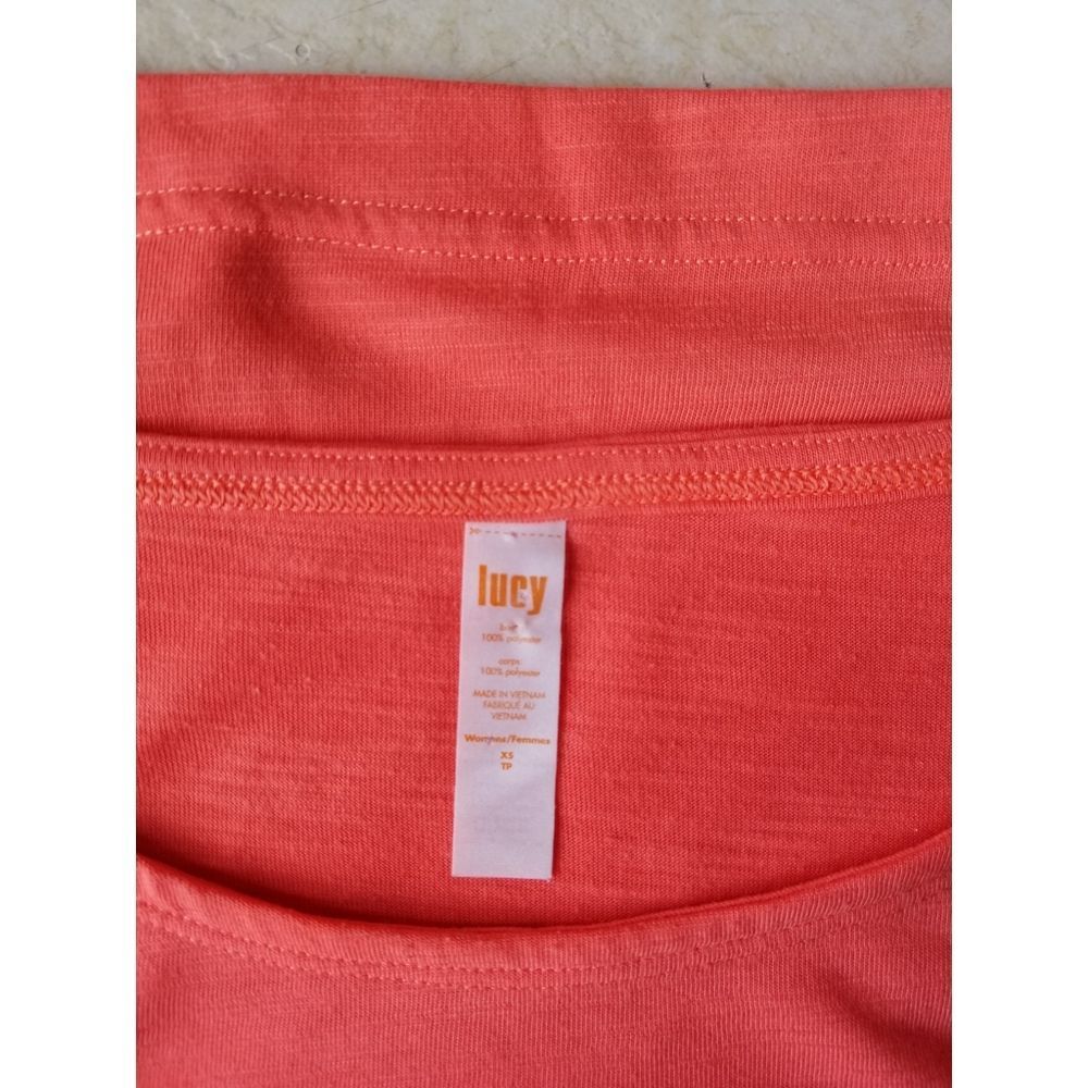 Lucy Savasana Coral Sleeveless Tee - Picture 5 of 5